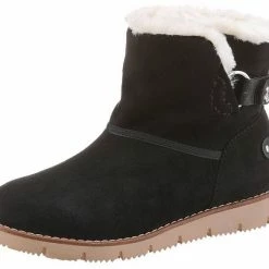 Billig 🔔 TOM TAILOR Winterboots mit Klettverschluss Camelfarben, Anthrazit, Schwarz, Altrosa 👍