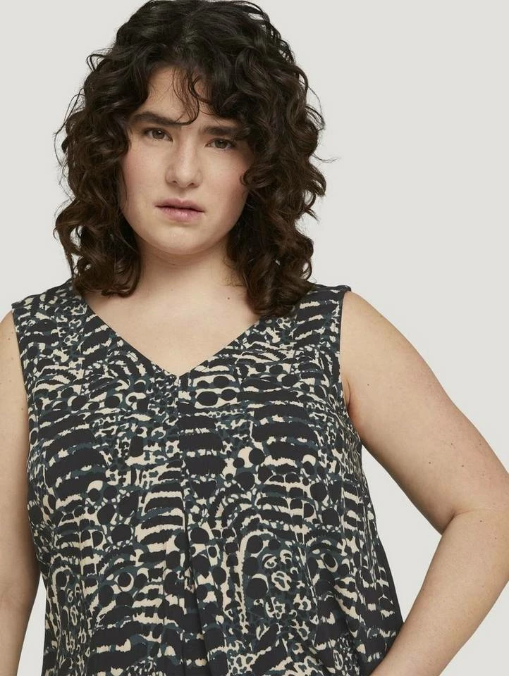 Brandneu ❤️ TOM TAILOR MY TRUE ME T-Shirt »Plus - Gemustertes 👚 Shirt mit LENZING(TM) ECOVERO(TM)« 👏 5 Brandneu ❤️ TOM TAILOR MY TRUE ME T-Shirt »Plus - Gemustertes 👚 Shirt mit LENZING(TM) ECOVERO(TM)« 👏 - Image 5