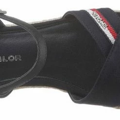 Bestpreis ✔️ TOM TAILOR 🩴 Sandalette mit Logoschriftzug 🔔 -Tom Tailor Verkaufsgeschäft 597d3401 2ec1 561e 8a54 8afbcbe19013