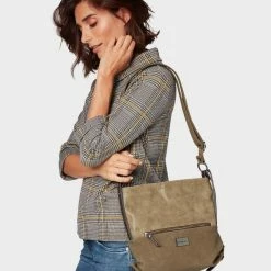 Aktion ❤️ TOM TAILOR Umhängetasche »ELIN«, mit Reißverschluss Rückfach Khaki #ft5_slash# khaki, Cognac, Schwarz, Mixed brown 😉 -Tom Tailor Verkaufsgeschäft 5a934b28 0af5 5742 aab5 90873639aab7