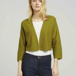 Bestes Angebot 🎁 TOM TAILOR Strickjacke »Kurzer Cardigan mit 3/4 Arm « Deep black, Gecko green, Grape Leaf Green 👏 -Tom Tailor Verkaufsgeschäft 5bd11014 d319 5cd2 8d1c 6bd3db278de4