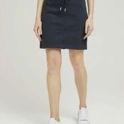 Budget 🤩 TOM TAILOR Sommerrock »Stoffrock mit Kordelzug« Prairie Grass Green, Sky Captain Blue 😍 -Tom Tailor Verkaufsgeschäft 5da8ef10 a24f 5389 8bd1 2a429e04a79a