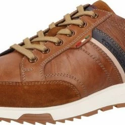 Budget 🔥 TOM TAILOR »Leder« 👟 Sneaker Cognac 00205, Navy 00003 ❤️