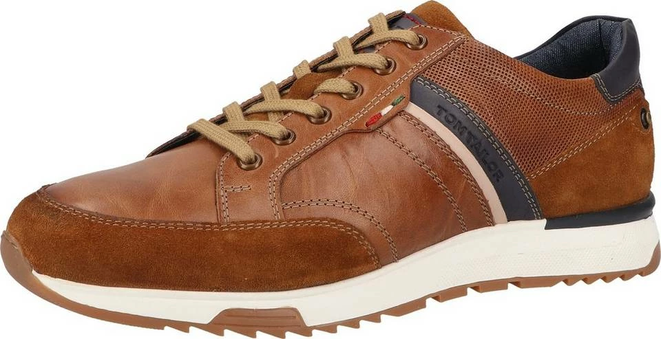 Budget 🔥 TOM TAILOR »Leder« 👟 Sneaker Cognac 00205, Navy 00003 ❤️ 1 Budget 🔥 TOM TAILOR »Leder« 👟 Sneaker Cognac 00205, Navy 00003 ❤️