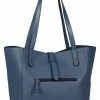 Coupon 🔥 TOM TAILOR Henkeltasche »FLO«, mit Reißverschluss-Innenfach Cognac, Denim blue 🎉