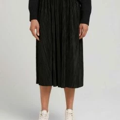 Top 10 😍 TOM TAILOR Sommerrock »Plissierter Midirock« Deep black, Dusty mid olive 🎉 -Tom Tailor Verkaufsgeschäft 5f35c691 97f7 5ec3 8921 c4aff9dc8909