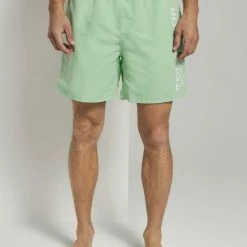 Bestpreis 🛒 TOM TAILOR Badeshorts »Badehose mit großem Schrift-Print seitlich« Ice blue-capri, Ice peppermint, Black, Poppy red 🎁 -Tom Tailor Verkaufsgeschäft 5f51de68 b528 5f5a 9440 555fb38e5cba