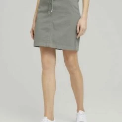 Budget 🤩 TOM TAILOR Sommerrock »Stoffrock mit Kordelzug« Prairie Grass Green, Sky Captain Blue 😍 -Tom Tailor Verkaufsgeschäft 5f5e7487 6cd1 5338 a075 b4efdfb06471