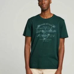 Budget 😍 TOM TAILOR T-Shirt »Print T-Shirt im Used Look« Tarmac Grey, Dark Gable Green, Decadent Bordeaux, Sky Captain Blue 🌟 -Tom Tailor Verkaufsgeschäft 5fa72f0a c0b0 597d 9377 ef01cee9aff5