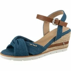 Besorgen 🎁 TOM TAILOR »Lederimitat/Textil« Keilsandalette Beige 00006, Dunkelblau, Yellow, Navy 00003 😀 -Tom Tailor Verkaufsgeschäft 60347052 e12e 52c9 b81a d8588b9e7839