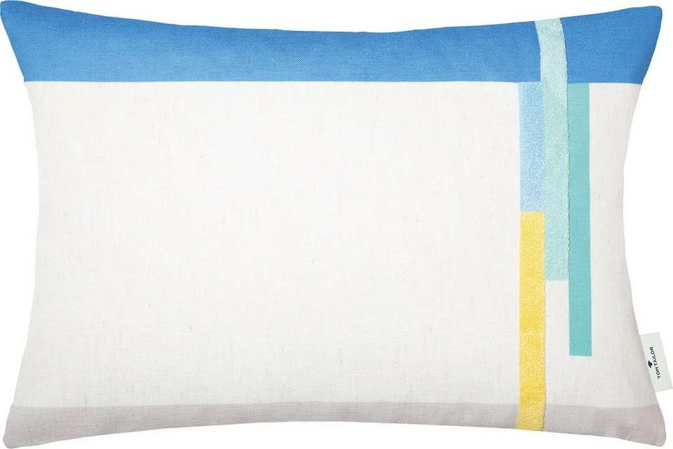 Schlussverkauf 🥰 Kissenhülle »Bricks«, TOM TAILOR (1 Stück), mit aufgesticktem Bouclé-Effektstreifen Blau-aqua-hellblau-azur, Marine-dunkelblau-bunt 🌟 1 Schlussverkauf 🥰 Kissenhülle »Bricks«, TOM TAILOR (1 Stück), mit aufgesticktem Bouclé-Effektstreifen Blau-aqua-hellblau-azur, Marine-dunkelblau-bunt 🌟