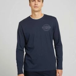 Budget ⭐ TOM TAILOR T-Shirt »Langarmshirt mit Brustprint« Sky Captain Blue, Anthracite Melange, Dark Gable Green, Decadent Bordeaux 🎁 -Tom Tailor Verkaufsgeschäft 63b52a52 4439 5817 9470 4bb21ecb89a4