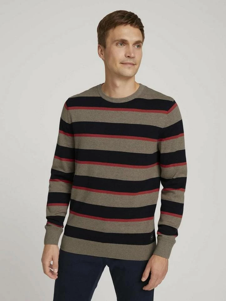 Blitzangebot 🔥 TOM TAILOR Rundhalspullover mit Blockstreifen Camel navy red stripe, Navy white beige stripe, Blue navy white stripe, Beige navy block stripe 🥰 14 Blitzangebot 🔥 TOM TAILOR Rundhalspullover mit Blockstreifen Camel navy red stripe, Navy white beige stripe, Blue navy white stripe, Beige navy block stripe 🥰 - Image 14