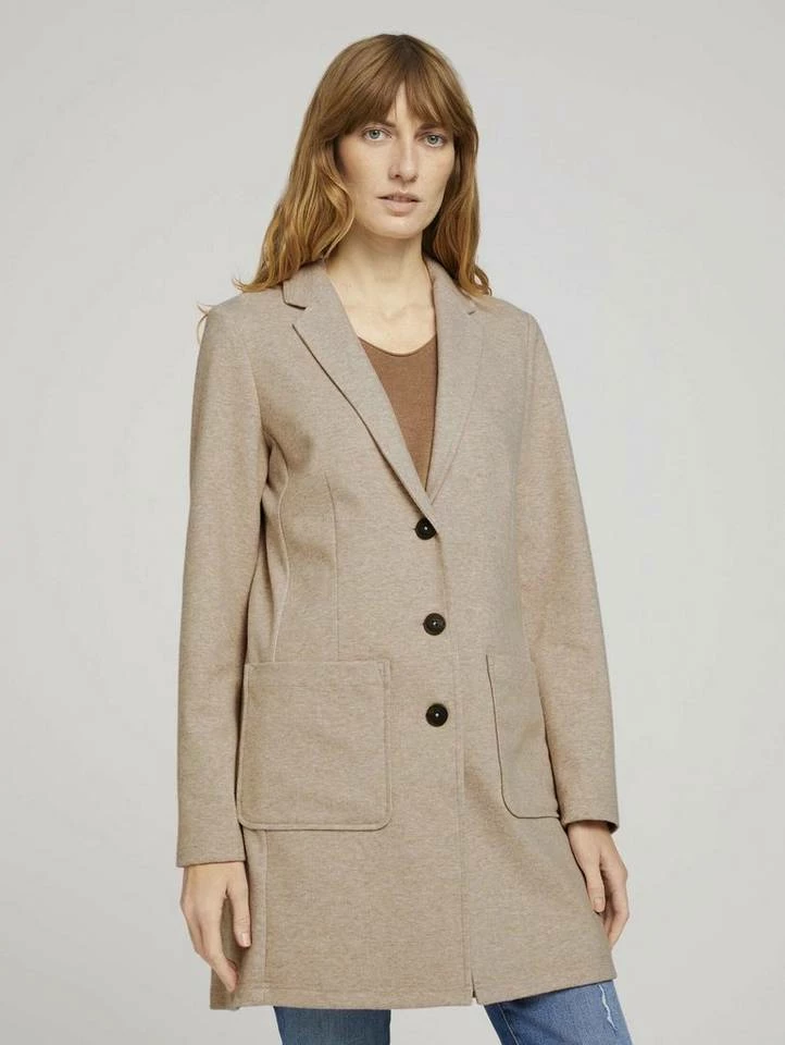 Bestpreis ✨ TOM TAILOR Regenmantel »Longblazer in Melange Optik« Soft leaf green melange, Indigo melange, Desert sand melange 💯 25 Bestpreis ✨ TOM TAILOR Regenmantel »Longblazer in Melange Optik« Soft leaf green melange, Indigo melange, Desert sand melange 💯 - Image 25