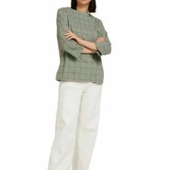 Auslauf 😍 TOM TAILOR Sweatshirt in modischer Karo-Optik Offwhite jacquard (grau, meliert), Brown jacquard check, Green jacquard check (mintgr&uuml;n) 🤩 -Tom Tailor Verkaufsgeschäft 647f2ffb 07a3 5125 b35b ad4d54594bdb