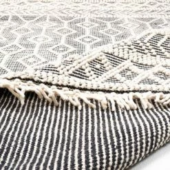 Bester Verkauf ✨ Teppich »Colored Macrame«, TOM TAILOR, rechteckig, Höhe 10 mm, reine Wolle, handgewebt, mit Fransen, Scandi Design, Wohnzimmer Blau, Natur, Rosa, Grau 🥰 -Tom Tailor Verkaufsgeschäft 64a92e5c 4348 59d1 a780 72c182d777a5