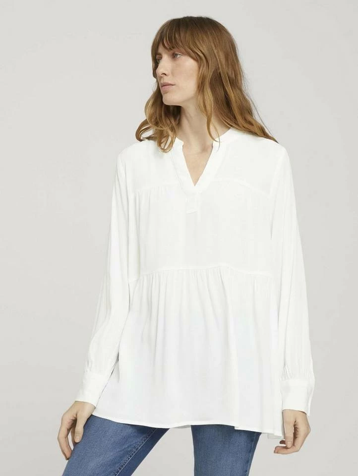 Coupon 🔥 TOM TAILOR Langarmbluse »Tunika Bluse mit Volants« Offwhite flower design, Sky Captain Blue, Whisper White 🤩 23 Coupon 🔥 TOM TAILOR Langarmbluse »Tunika Bluse mit Volants« Offwhite flower design, Sky Captain Blue, Whisper White 🤩 - Image 23