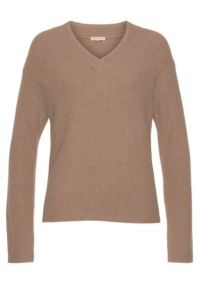 Besorgen ✔️ TOM TAILOR V-Ausschnitt-Pullover mit Glitzerdetails French clay beige melange, Sky Captain Blue 🤩 2 Besorgen ✔️ TOM TAILOR V-Ausschnitt-Pullover mit Glitzerdetails French clay beige melange, Sky Captain Blue 🤩 – Bild 2