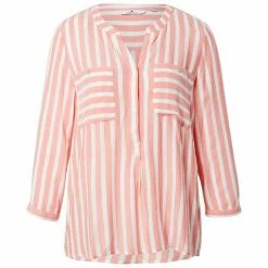 Besorgen 🛒 TOM TAILOR Schlupfbluse mit verdeckter Knopfleiste Peach offwhite vertical stripe, Vertical Mid Blue Stripe, Lilac white vertical stripe, Chambre white vertical stripe 🔥 -Tom Tailor Verkaufsgeschäft 660a1747 2bde 5885 97a4 9a98e8d5325d