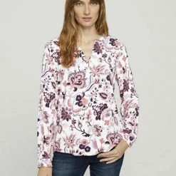 Bester Verkauf 💯 TOM TAILOR Langarmbluse »gemusterte Bluse mit Turn-Up Ärmeln« Navy paisley design, Cream flower design, Navy flower design, Cream paisley design 💯 -Tom Tailor Verkaufsgeschäft 670bf2b4 59f0 5ea7 8839 438f10f5e9bf