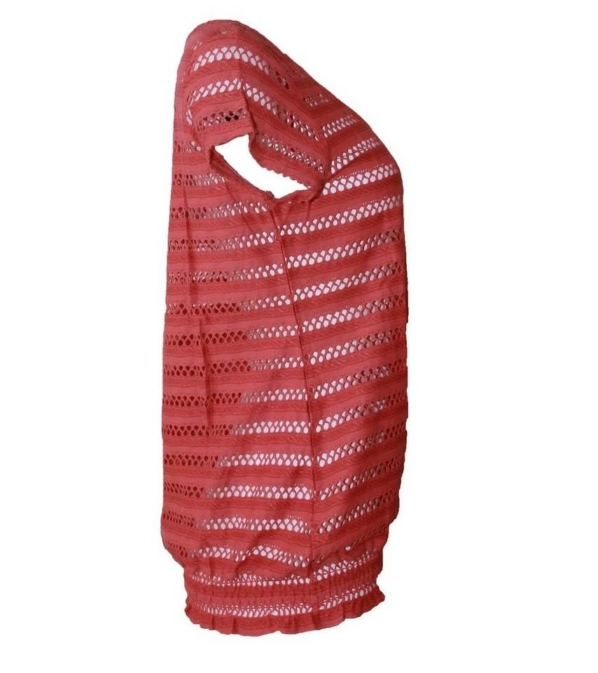 Billig 😀 TOM TAILOR 👚 Shirttop »TOM TAILOR Rundhals-Shirt angesagtes Damen T-Shirt mit Streifen- und Lochmuster Sommer-Shirt Rot« ❤️ 2 Billig 😀 TOM TAILOR 👚 Shirttop »TOM TAILOR Rundhals-Shirt angesagtes Damen T-Shirt mit Streifen- und Lochmuster Sommer-Shirt Rot« ❤️ - Image 2