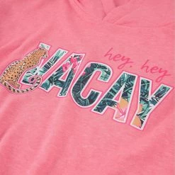 Billig 🤩 TOM TAILOR Sweatjacke »Hoodie mit Schrift-Print« Peacoat-blue, Coral neon pink-pink 😀