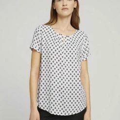 Bester Verkauf ⭐ TOM TAILOR Langarmbluse »Kurzarmbluse mit Faltendetail« Sky Captain Blue, Bloody Mary, Navy ornamental design, Offwhite navy minimal design ✨ -Tom Tailor Verkaufsgeschäft 691a4d2b b90e 5cc2 bc14 2455e5931c52