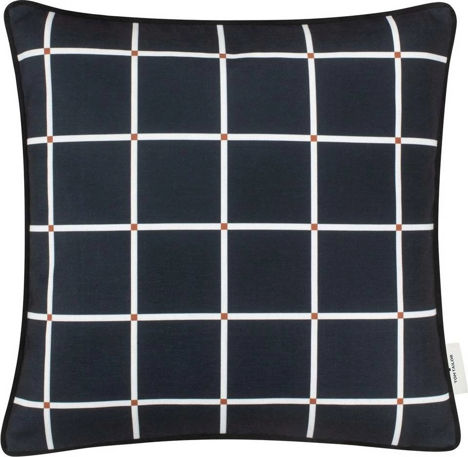 Schlussverkauf 🌟 Kissenhülle »Winter Check«, TOM TAILOR (1 Stück), mit modernem Druckmotiv Schwarz-weiß-rot, Marine-dunkelblau-kupferfarben ❤️ 1 Schlussverkauf 🌟 Kissenhülle »Winter Check«, TOM TAILOR (1 Stück), mit modernem Druckmotiv Schwarz-weiß-rot, Marine-dunkelblau-kupferfarben ❤️