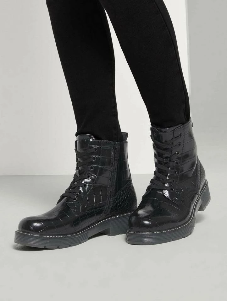 Billig 😀 TOM TAILOR »Kroko Schnürboots« Schnürboots ✨ 8 Billig 😀 TOM TAILOR »Kroko Schnürboots« Schnürboots ✨ - Image 8
