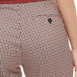 Schlussverkauf 😀 TOM TAILOR Arbeitshose »TOM TAILOR Mia 7/8 Business-Hose karierte Damen Bügelfalten-Hose mit Kontraststreifen Freizeit-Hose Rot« 💯 -Tom Tailor Verkaufsgeschäft 6e04819e c0f7 54a0 9ff6 f9884eea14bb