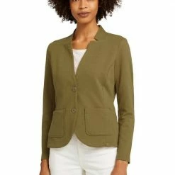 Angebote 🛒 TOM TAILOR Kurzblazer mit Ottoman-Struktur Deep black, Plum blossom lilac, Soft leaf green, Strong Red 🔥