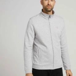 Beste Bewertungen von ❤️ TOM TAILOR Sweatjacke »Sweatjacke mit Stehkragen« Light Stone Grey Melange, Black 😉