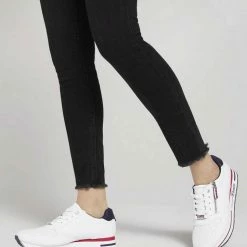 Aktion 👍 TOM TAILOR »Sneaker« Schnürschuh White, Navy ✨ -Tom Tailor Verkaufsgeschäft 700f8c64 e3df 5c07 af4e 13a38d220c92