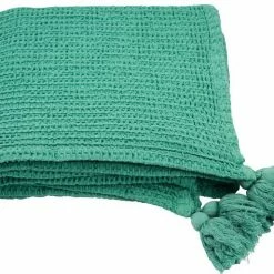 Bestes Angebot 🔥 Plaid »Honeycomb«, TOM TAILOR, mit Quasten Blau, Altrosa, Rosé, Grün 🎉