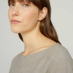 Brandneu 💯 TOM TAILOR Strickpullover »Pullover mit U-Boot Ausschnitt« Cold beige melange, Coal Grey Melange ⌛ -Tom Tailor Verkaufsgeschäft 71c18ec1 bb6b 5375 8beb 3e0cc34fca54