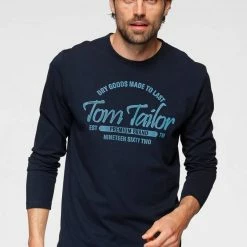 Auslauf 🛒 TOM TAILOR Langarmshirt mit Logofrontprint Sky Captain Blue, Dunkelgrau, Father's Pipe Red 🧨 -Tom Tailor Verkaufsgeschäft 72f0f453 4287 5b4c b59e f5a4df5344d9
