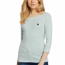 Rabatt 🧨 TOM TAILOR 3/4-Arm-Shirt mit Ringel und kleiner Brust-Stickerei Blau-weiß-geringelt, Weiß-pfirsich-geringelt, Weiß-grün-geringelt 🔥 -Tom Tailor Verkaufsgeschäft 73d6e6fd 7d86 53af a828 bb463febad93