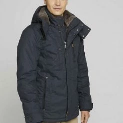 Billig ❤️ TOM TAILOR Winterjacke »Jacke mit abnehmbarer Kapuze« Cyber Grey, Black, Sky Captain Blue 🎁 -Tom Tailor Verkaufsgeschäft 73ecf806 e848 5d13 8a95 53e9eef711be