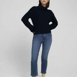 Budget 🌟 TOM TAILOR Strickpullover »Pullover mit weitem Rollkragen« Smooth light sand melange, Sky Captain Blue 👏 -Tom Tailor Verkaufsgeschäft 74523be2 0748 5faf 974a b66f9566bb31