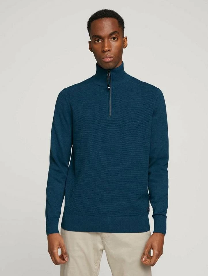 Bestpreis ❤️ TOM TAILOR Strickpullover »Strickpullover mit feinem Ripp« Medium blue ashes melange, Knitted Navy Melange, Dark smoke green melange, Soft Sand Beige Melange 🔔 19 Bestpreis ❤️ TOM TAILOR Strickpullover »Strickpullover mit feinem Ripp« Medium blue ashes melange, Knitted Navy Melange, Dark smoke green melange, Soft Sand Beige Melange 🔔 - Image 19