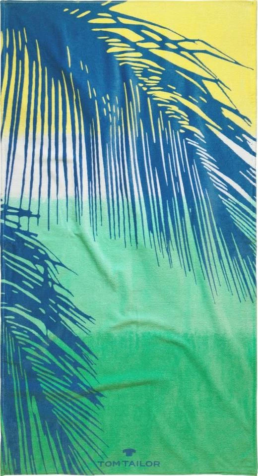 Coupon 🥰 TOM TAILOR Strandtuch »Palmblätter« (1-St), mit trendigem Motiv Green, Aqua ⌛ 2 Coupon 🥰 TOM TAILOR Strandtuch »Palmblätter« (1-St), mit trendigem Motiv Green, Aqua ⌛ - Image 2
