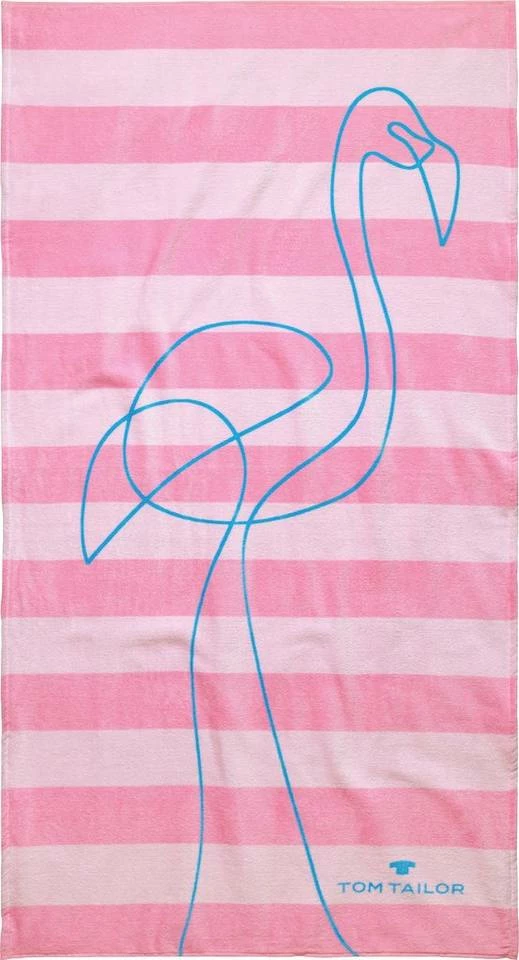 Großhandel 🛒 TOM TAILOR Strandtuch »Flamingo« (1-St), mit tollem Motiv Aqua 🥰 1 Großhandel 🛒 TOM TAILOR Strandtuch »Flamingo« (1-St), mit tollem Motiv Aqua 🥰