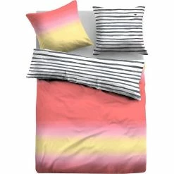 Auslauf ✨ Bettwäsche »Baumwoll-Satin Bettwäsche, 155 x 220 cm«, TOM TAILOR Rosa#ft5_slash#gelb, Türkis#ft5_slash#gelb 😀