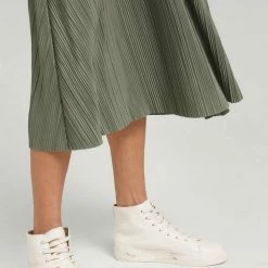 Top 10 😍 TOM TAILOR Sommerrock »Plissierter Midirock« Deep black, Dusty mid olive 🎉 -Tom Tailor Verkaufsgeschäft 76c68d79 d2ff 58b3 bdbb 77f4c76b5a72