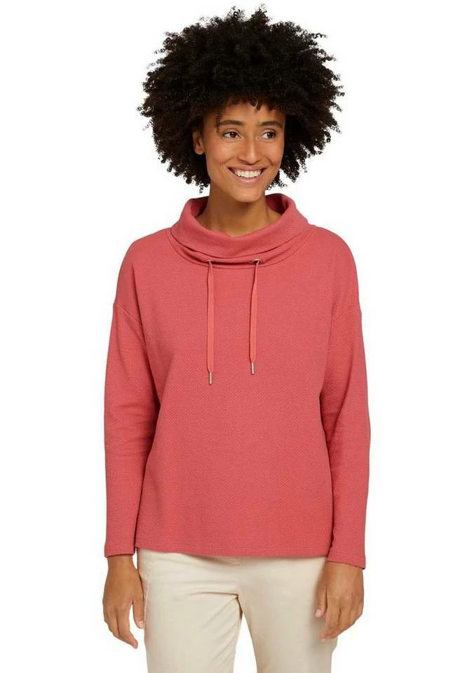 Schlussverkauf 🥰 TOM TAILOR Sweatshirt mit Rollkragen und Kordeln Strong peach tone, Navy stripes, Hellpink-uni, Dunkelblau 🎁 1 Schlussverkauf 🥰 TOM TAILOR Sweatshirt mit Rollkragen und Kordeln Strong peach tone, Navy stripes, Hellpink-uni, Dunkelblau 🎁