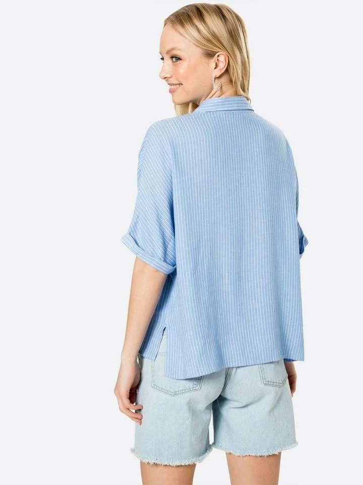 Schlussverkauf 😉 TOM TAILOR Kurzarmbluse Blue white vertical stripe, Navy white vertical stripe 🎉 3 Schlussverkauf 😉 TOM TAILOR Kurzarmbluse Blue white vertical stripe, Navy white vertical stripe 🎉 - Image 3