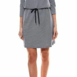 Angebote 😍 TOM TAILOR Sommerkleid »TOM TAILOR Kleid leichtes Strick-Kleid für Damen mit 7/8 Ärmeln Sommer-Kleid Blau Weiß gestreift« 🔔