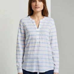 Auslauf ⌛ TOM TAILOR Denim Outdoorhemd White navy stripe, White light blue str ❤️ -Tom Tailor Verkaufsgeschäft 78288176 42e9 5717 8a1f f6362f7eaf56