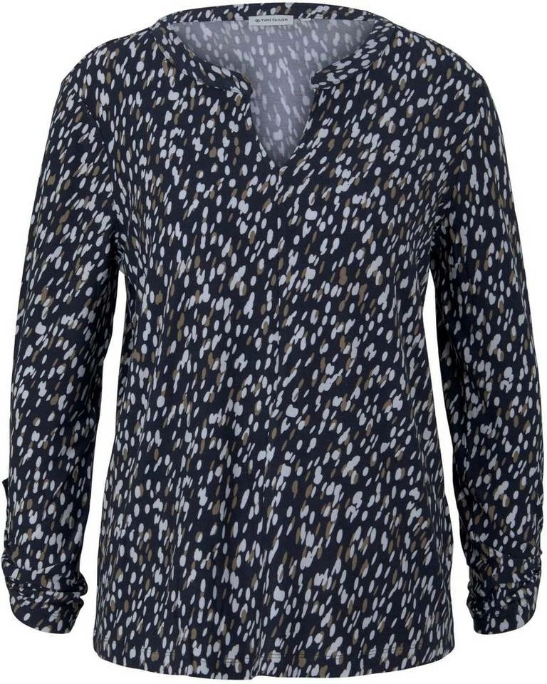 Brandneu ⭐ TOM TAILOR Henleyshirt mit Urn-Up-Ärmeln Hellmarine-gemustert, Marine-gepunktet 😀 5 Brandneu ⭐ TOM TAILOR Henleyshirt mit Urn-Up-Ärmeln Hellmarine-gemustert, Marine-gepunktet 😀 - Image 5