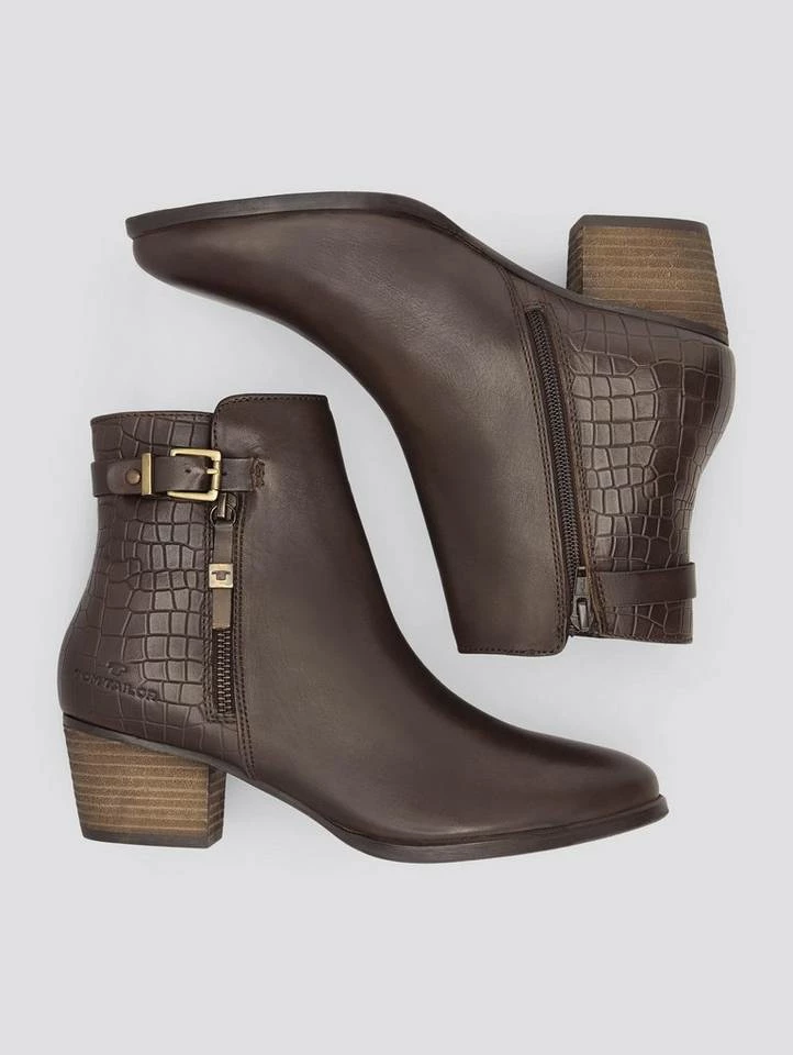 Schlussverkauf 🎉 TOM TAILOR »Stiefelette aus Leder« Ankleboots ✔️ 4 Schlussverkauf 🎉 TOM TAILOR »Stiefelette aus Leder« Ankleboots ✔️ - Image 4